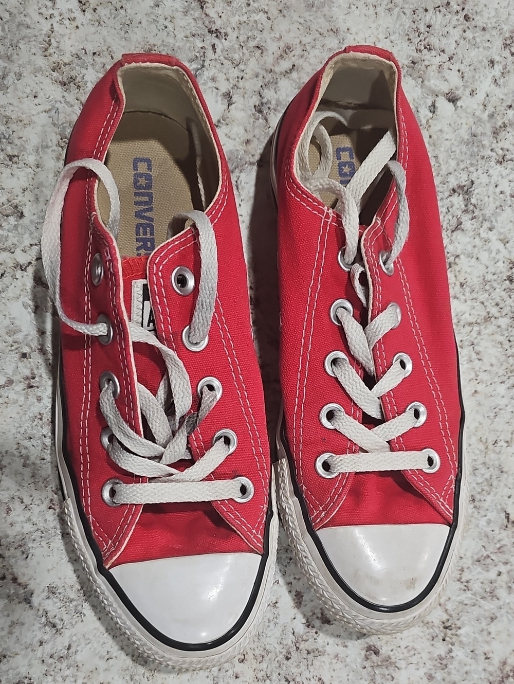 Converse Red Low Top Womens Sneakers